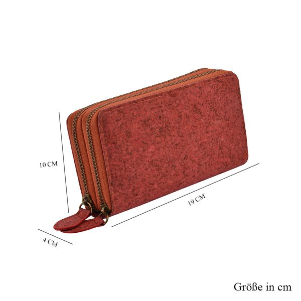 Kork-Brieftasche mit RFID Schutz, Gr&ouml;&szlig;e 19x4x10 cm, Korall image number 7
