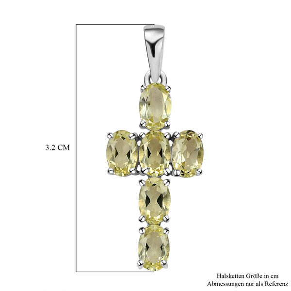 Ouro Verde-Quarz Kreuz-Anh&auml;nger - 2,50 ct. image number 6