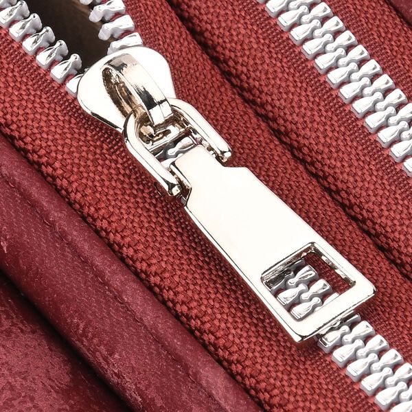 Crossbody-Tasche mit RFID-Schutz und Muster-Schulterriemen, 19x6x11cm, Rot image number 7