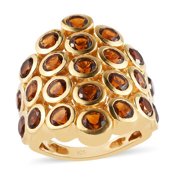 Madeira Citrin Ring 925 Silber vergoldet  ca. 3,77 ct