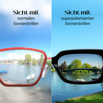 Sole und Luce - Swiss Eyewear - Transparente Polarisierende Damen Sonnenbrille, Schwarz