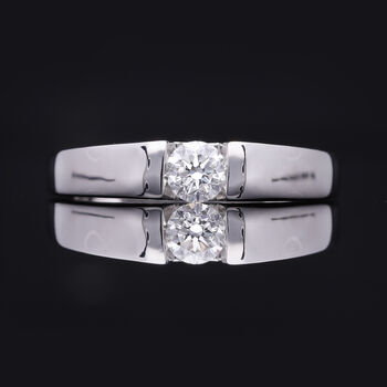 IGI zertifizierter VS Diamant Ring in 950 Platin - 0,50 ct.