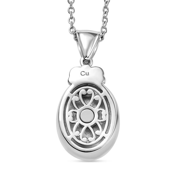 Feueropal Matrix Anhänger mit Kette, ca. 7.00 ct image number 5