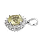 2er-Set Ouro Verde-Quarz-Ring und Anhänger, 925 Silber platiniert ca. 4,00 ct image number 7