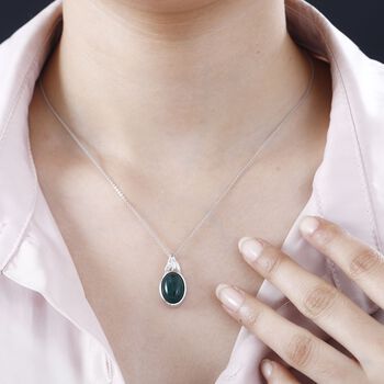 Gr&uuml;ner Aventurin Anh&auml;nger 950 Kupfer  ca. 6.59 ct