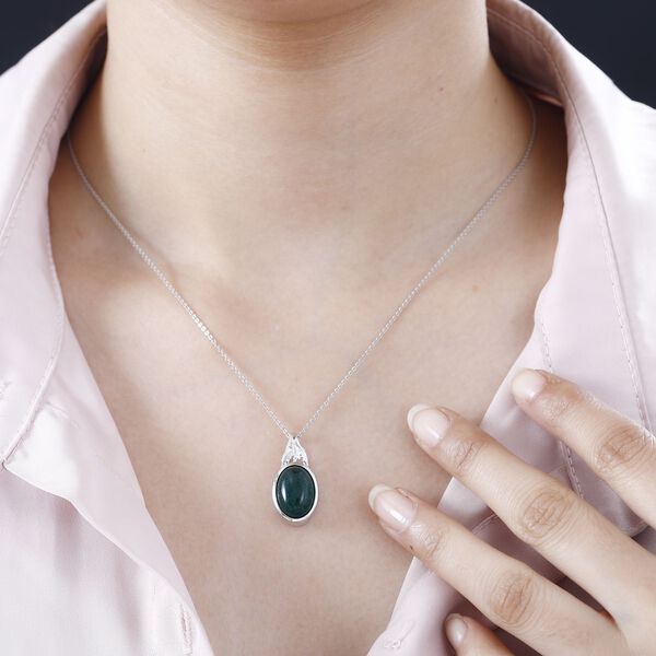 Grüner Aventurin Anhänger 950 Kupfer  ca. 6.59 ct image number 2