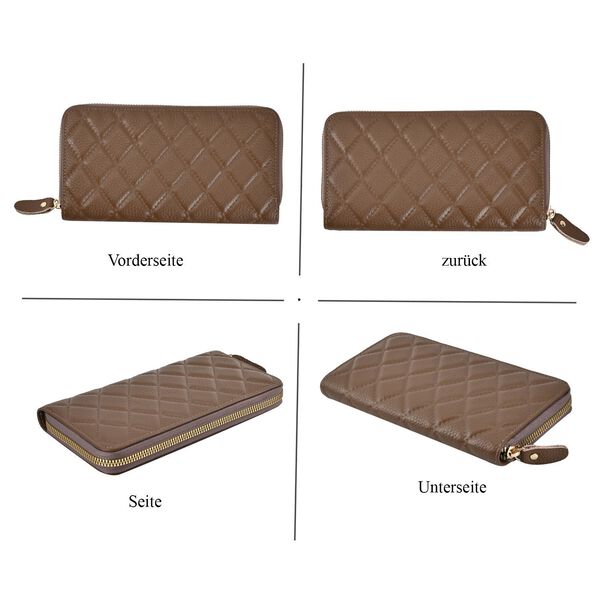 Echtleder Kreditkartenetui, khakifarben image number 7