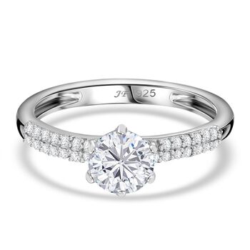 J Francis gefertigt mit SWAROVSKI- Wei&szlig;er Swarovski Kristall Ring