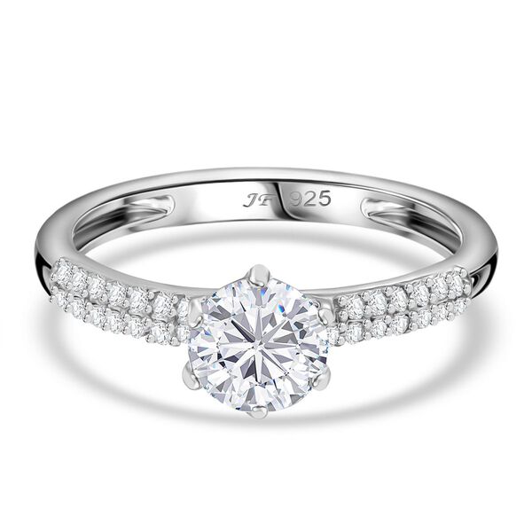 J Francis gefertigt mit SWAROVSKI- Wei&szlig;er Swarovski Kristall Ring