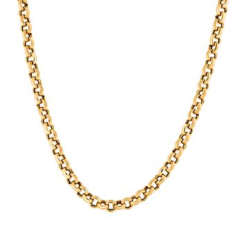 Italienische Rolo Kette ca. 45 cm 925 Silber Gold-&Uuml;berzug ca. 18,50g