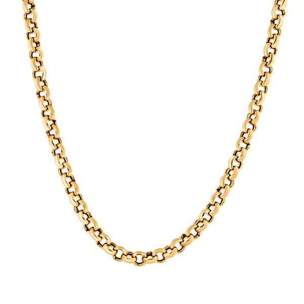 Italienische Rolo Kette ca. 45 cm 925 Silber Gold-&Uuml;berzug ca. 18,50g