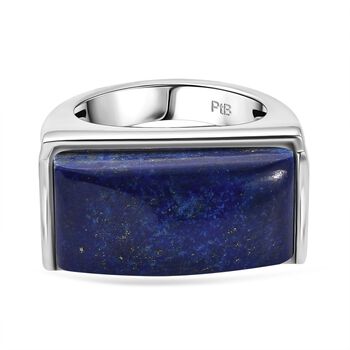 Lapislazuli Ring Messing (Gr&ouml;&szlig;e 16.00) ca. 13,01 ct