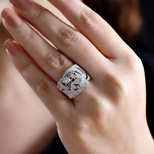 Cocktail Ring mit Diamantakzenten image number 3