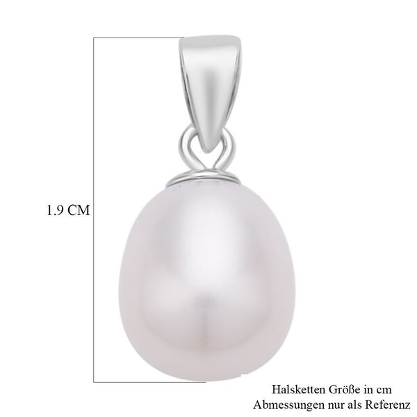 2er Set, S&uuml;&szlig;wasserzuchtperlen Ohrringe und Anh&auml;nger, 925 Silber rhodiniert, wei&szlig; image number 5