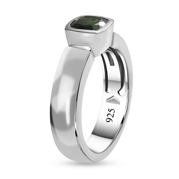 Nat&uuml;rlicher Chromdiopsid Ring, 925 Silber platiniert (Gr&ouml;&szlig;e 17.00) ca. 0.98 ct image number 4
