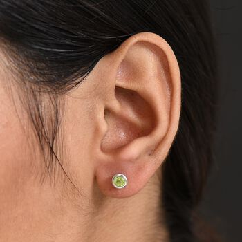 Peridot Ohrringe, 925 Silber rhodiniert - 0,61 ct.