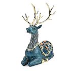 LIVMORE Rentier Design Schmuckdose Legierung 15.5 x 19 cm Navy Gold