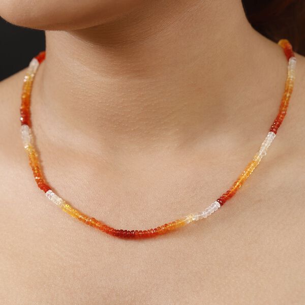 Feueropal Halskette in 585 Gold, 45cm - 36,45 ct. image number 3