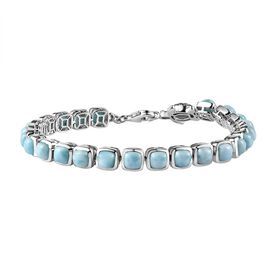 AA Larimar, Weißer Zirkon Armband ca. 19 cm 925 Silber rhodiniert ca. 20,83 ct.