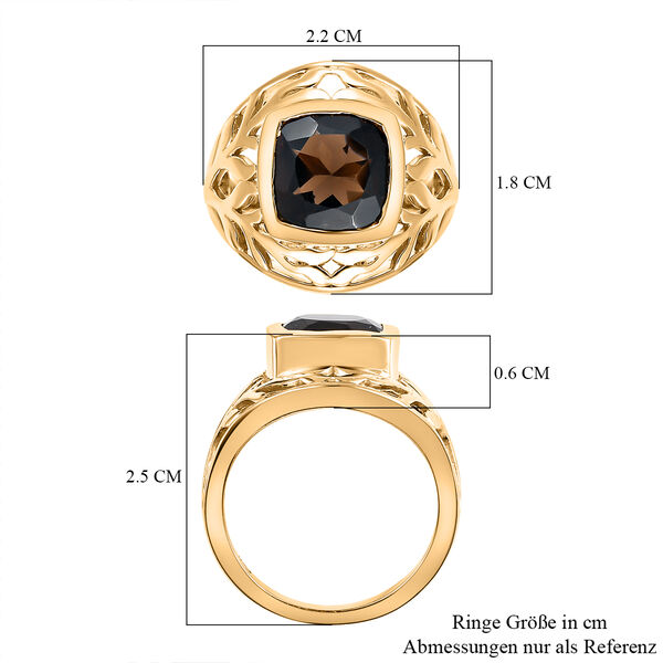 Rauchquarz Ring, Messing vergoldet (Gr&ouml;&szlig;e 17.00) ca. 2,60 ct image number 6