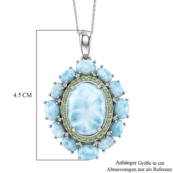 D'Joy Larimar Schmuckset ca. 50 cm 925 Silber Rhodiniert ca. 23,36 ct. image number 6
