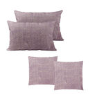 4-teiliges Set - Elegante melierte Kissenhüllen aus hypoallergener und atmungsaktiver Mikrofaser, 2x 40x40 cm und 2x 40x80 cm, Lavendel