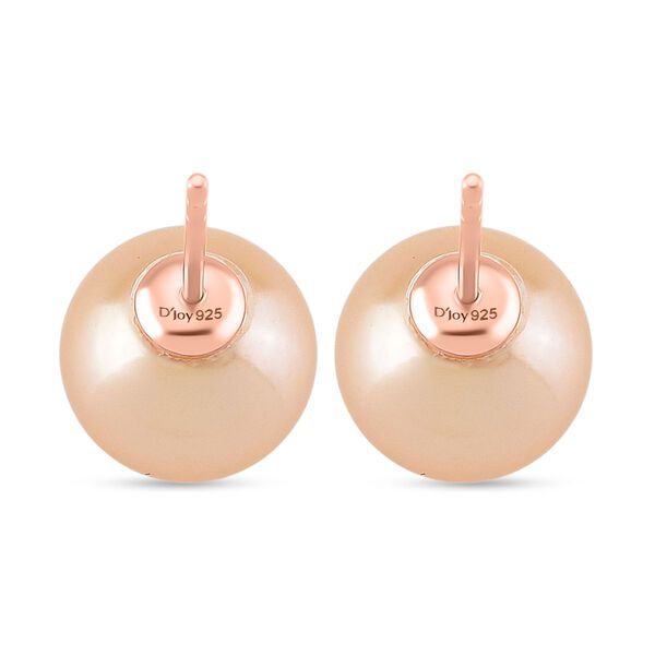 D'Joy Pfirsich Edison Perle Ohrringe, 925 Silber ros&eacute;vergoldet image number 4