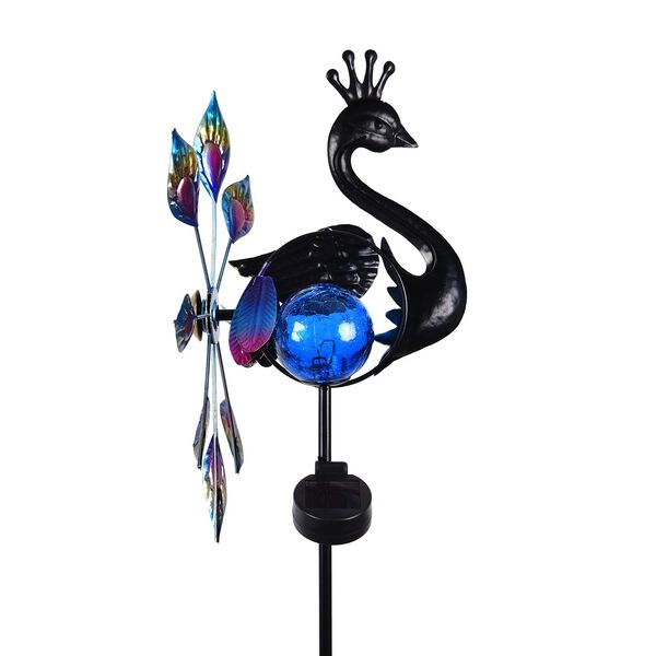 Solarbetriebener Windspinner: Blauer Pfau image number 5