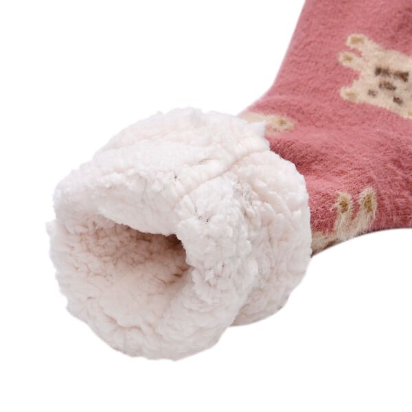 2er Set kuschelige Sherpa Socken, Teddybären image number 5