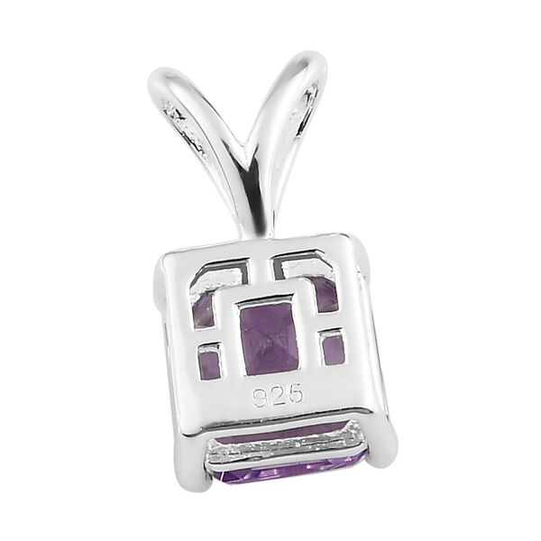 Asscher schliff Rose de France Amethyst Anh&auml;nger 925 Silber ca. 1,68 ct image number 5