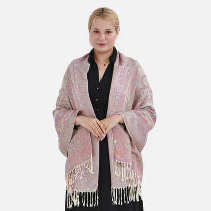  Paisley scarf size: 170cmX70m color: pink base with Flower Material:100% viscoseweight: 170g 