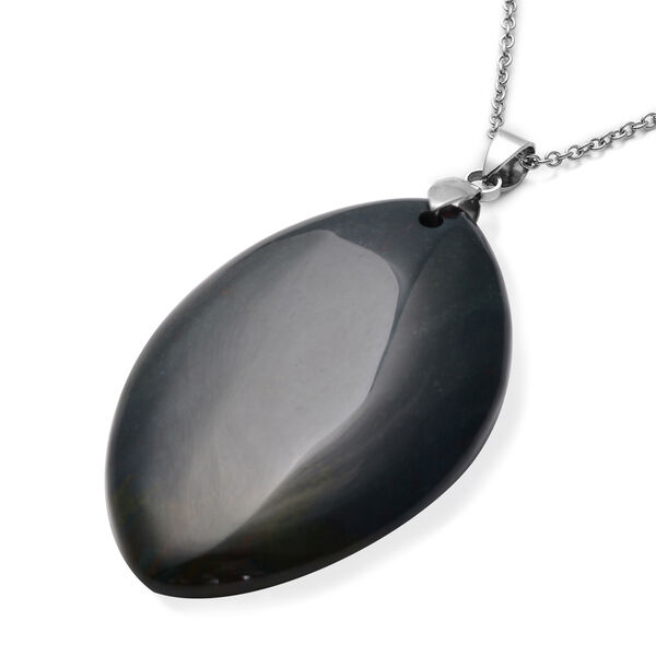 Ozean Jaspis Anh&auml;nger mit Kette ca. 45 cm Edelstahl 98,00 ct image number 4