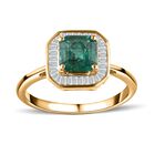 AAA Kagem sambischer Smaragd und Diamant-Ring in 585 Gold image number 3