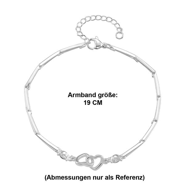 Wei&szlig;er Kristall Armband ca. 19 cm Messing image number 7