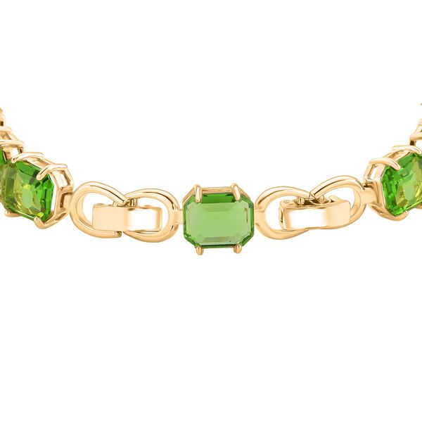 Gr&uuml;ner Kristall Armband ca. 19 cm Nickelfreies Messing Standard image number 4