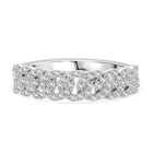 Lustro Stella Weißer Zirkonia Ring 925 Silber rhodiniert (Größe 17.00)