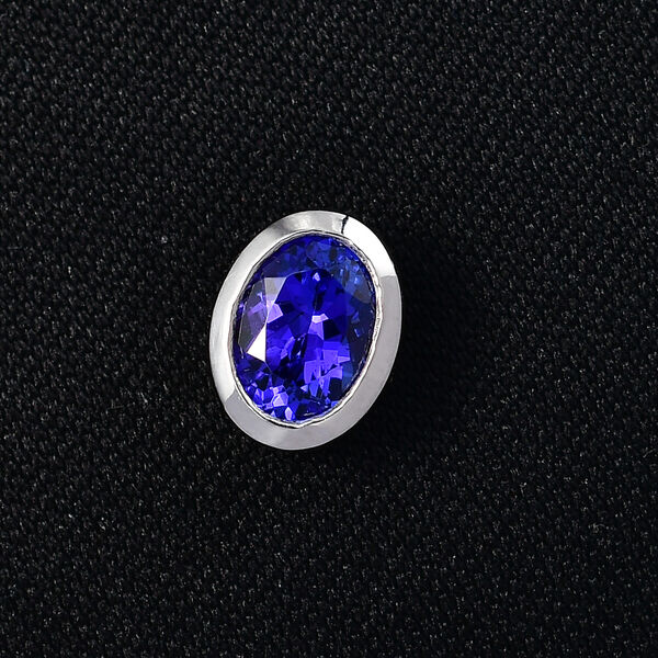 RHAPSODY AAAA Ovalschliff Tansanit Anh&auml;nger in 950 Platin - 1,20 ct. image number 2