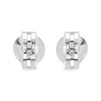 Wei&szlig;e Diamant Ohrringe, 925 Silber platiniert