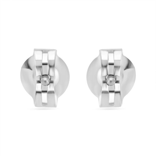 Weiße Diamant Ohrringe, 925 Silber platiniert image number 1