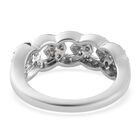88 Facetten Moissanit Ring 925 Silber platiniert (Größe 16.00) ca. 0,38 ct image number 5