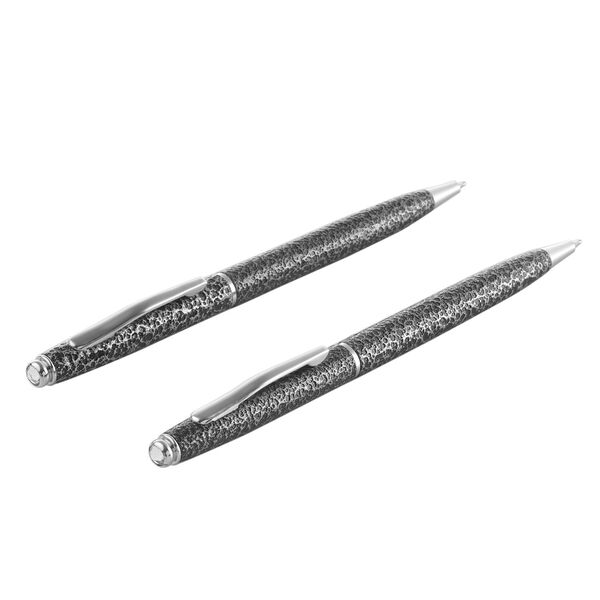 2er Set -  Kugelschreiber mit Kristall, metallic-grau image number 3