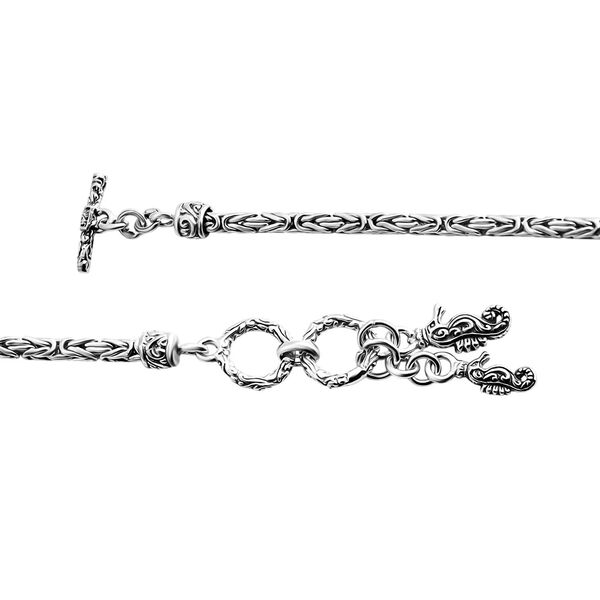 Royal Bali Kollektion- Armband mit Seepferdchen-Charme in 925 Silber, 20cm image number 4