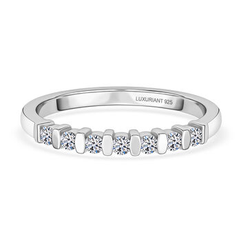 LUXURIANT SI-GH Labor Diamant Ring, 925 Silber rhodiniert - 0,20 ct.
