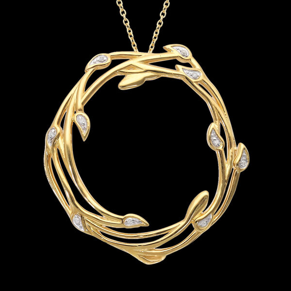 Diamant Anh&auml;nger mit Kette in Silber image number 2