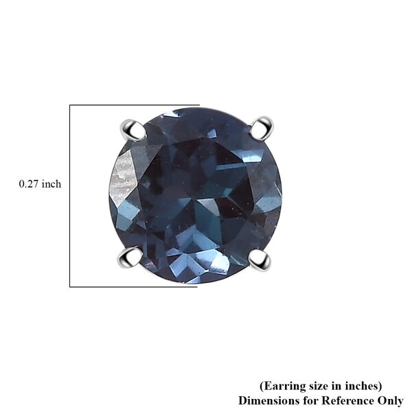 AAA Lab Grown Alexandrit Ohrringe 417 Gold ca. 3.12 ct image number 4