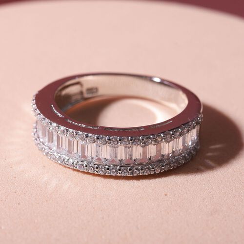 Lustro Stella - Weißer Zirkonia Ring, 925 Silber rhodiniert (Größe 20.00) ca. 2.73 ct image number 1