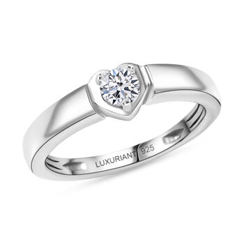 LUXURIANT SI-GH Labor Diamant Ring, 925 Silber rhodiniert - 0,20 ct.