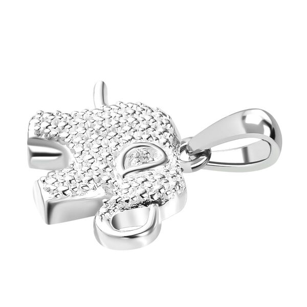 Wei&szlig;er Diamant Anh&auml;nger 925 Silber ca. image number 4