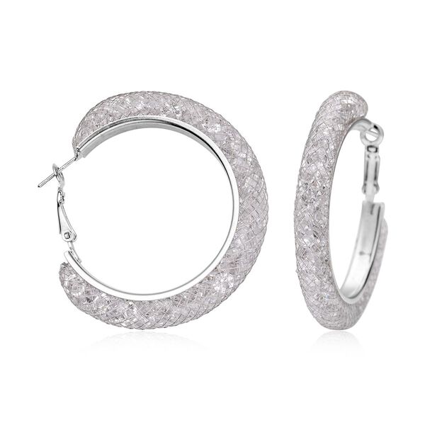 Wei&szlig;e Kristall-Ohrringe in Silberton - 37 ct. image number 4