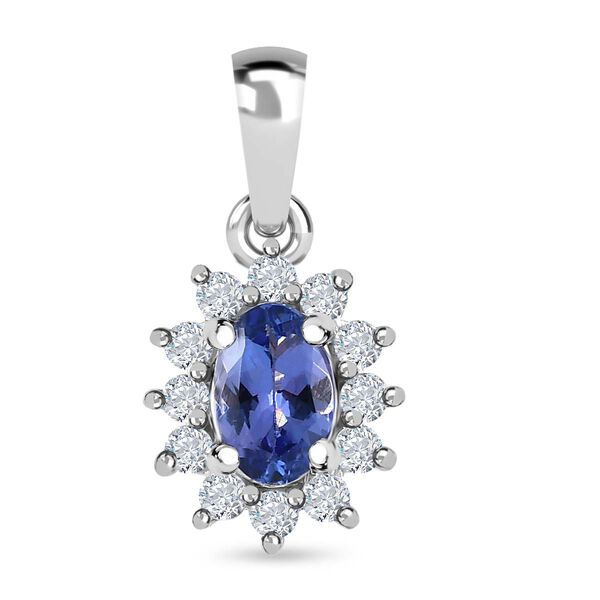 AAA Tansanit und Zirkon Anh&auml;nger - 0,72 ct.